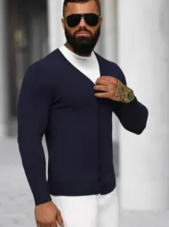 Sweter męski rozpinany granatowy NB/MM6006/6Z^Ozonee Clearance
