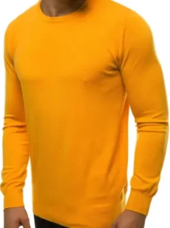 Sweter męski żółty TMK/YY01/17^Ozonee Fashion