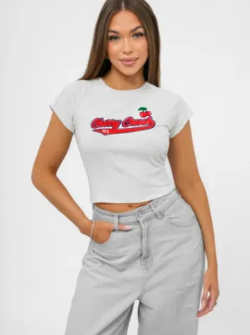 T-shirt damski szary JS/R62744^Ozonee Best