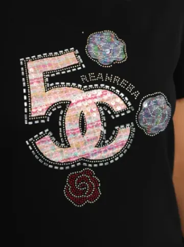 T-shirt damski z nadrukiem czarny JS/95T2552/3^Ozonee Hot