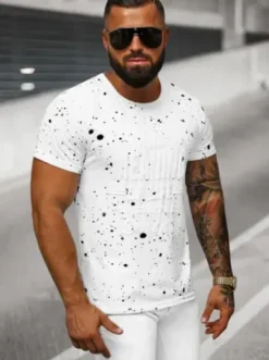 T-shirt męski biały JS/S016/1^Ozonee Outlet