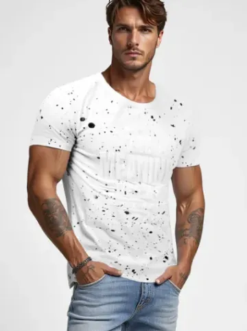 T-shirt męski biały JS/S016/1Z^Ozonee Clearance