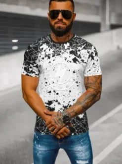 T-shirt męski biały JS/S013/1Z^Ozonee Sale