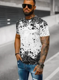 T-shirt męski biały JS/S013/1Z^Ozonee Sale