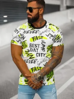 T-shirt męski biały JS/8T1210/1^Ozonee Outlet