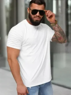 T-shirt męski biały JS/8T88/1Z^Ozonee Hot