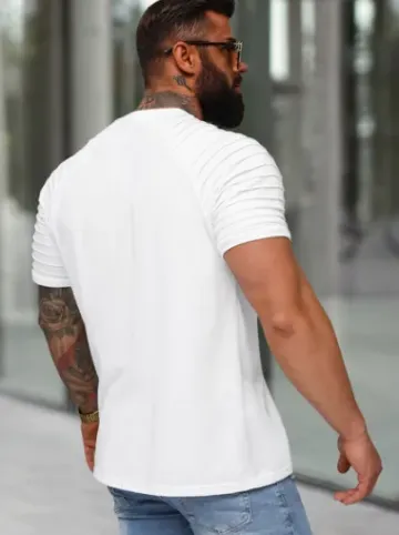 T-shirt męski biały JS/8T88/1Z^Ozonee Hot