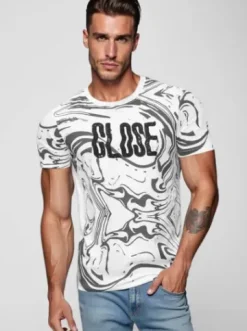 T-shirt męski biały O/1181^Ozonee Online