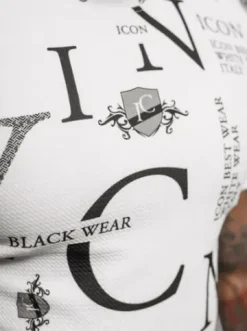 T-shirt męski biały O/L1192^Ozonee Fashion