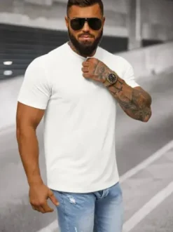 T-shirt męski biały O/L1451^Ozonee Online