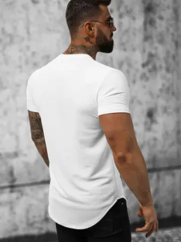 T-Shirt męski biały O/P1180^Ozonee Online