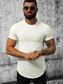 T-Shirt męski biały O/P1131^Ozonee Best