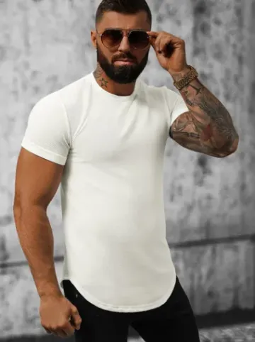 T-Shirt męski biały O/P1131^Ozonee Best