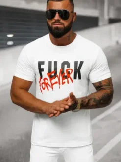 T-shirt męski biały O/T1269/1^Ozonee New