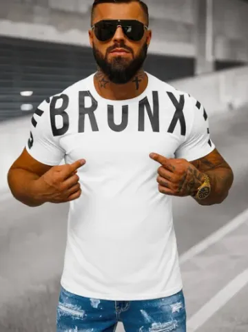 T-shirt męski biały O/8T1262/1^Ozonee Best