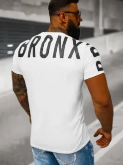 T-shirt męski biały O/8T1262/1^Ozonee Best