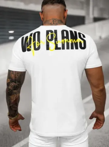 T-shirt męski biały O/T1261/1^Ozonee Sale