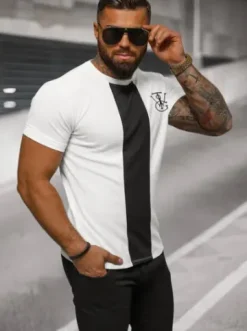 T-shirt męski biały O/T7256^Ozonee Online