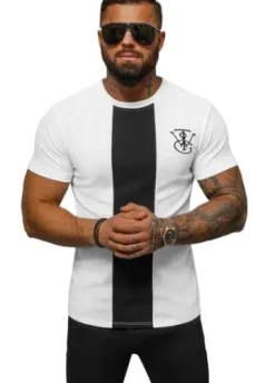 T-shirt męski biały O/T7256^Ozonee Online