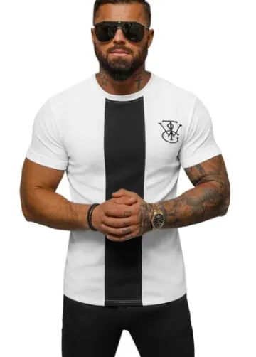 T-shirt męski biały O/T7256^Ozonee Online