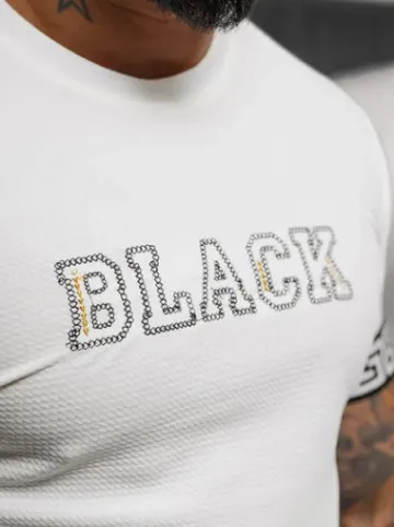 T-shirt męski biały O/T6482^Ozonee Online