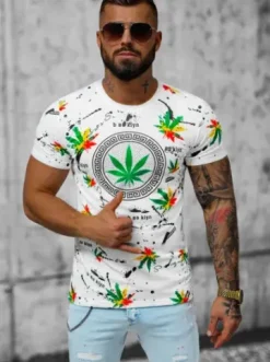 T-shirt męski biały O/T139/1^Ozonee New