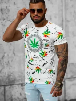 T-shirt męski biały O/T139/1^Ozonee New