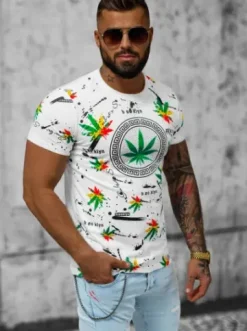 T-shirt męski biały O/T139/1^Ozonee New