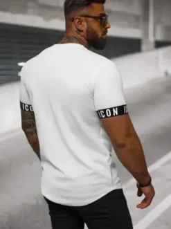 T-shirt męski biały O/T137/1Z^Ozonee Online