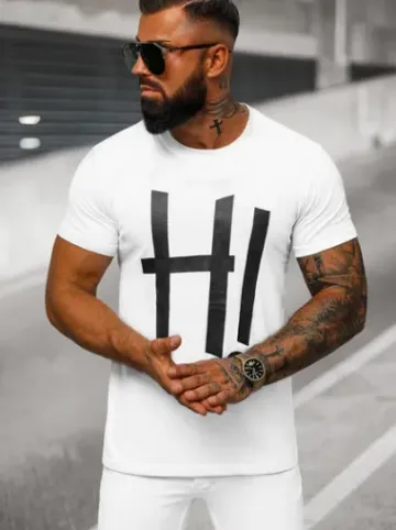 T-shirt męski biały O/T123/1Z^Ozonee Best