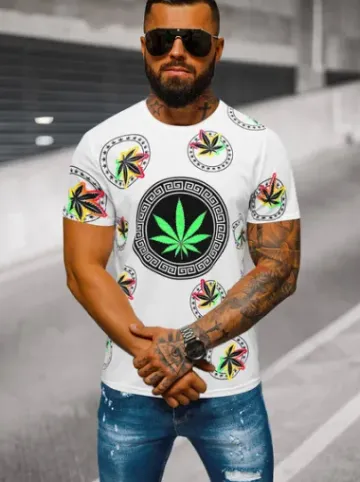 T-shirt męski biały O/T122/1Z^Ozonee Hot