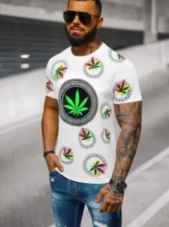 T-shirt męski biały O/T122/1Z^Ozonee Hot