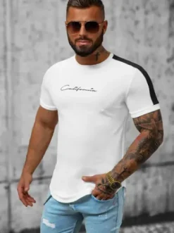 T-shirt męski biały O/T125/1Z^Ozonee Best