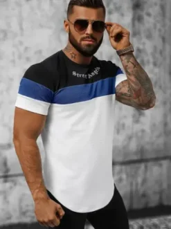 T-shirt męski biały O/T128/1Z^Ozonee Clearance