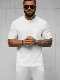T-shirt męski biały O/Y960T^Ozonee Online