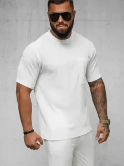T-shirt męski biały O/Y960T^Ozonee Online