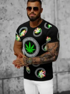 T-shirt męski czarny O/T135/3^Ozonee Discount