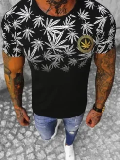T-shirt męski czarny O/T133/3^Ozonee Best