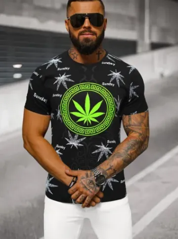 T-shirt męski czarny O/T139/3Z^Ozonee Best