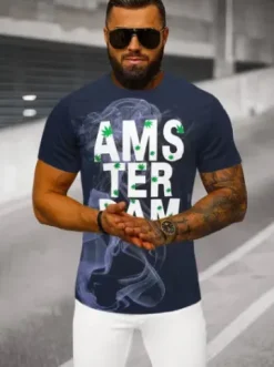 T-shirt męski granatowy O/T128/25Z^Ozonee Discount