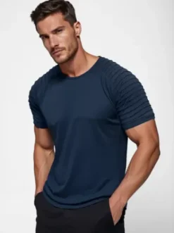 T-shirt męski granatowy JS/8T88/25^Ozonee Sale