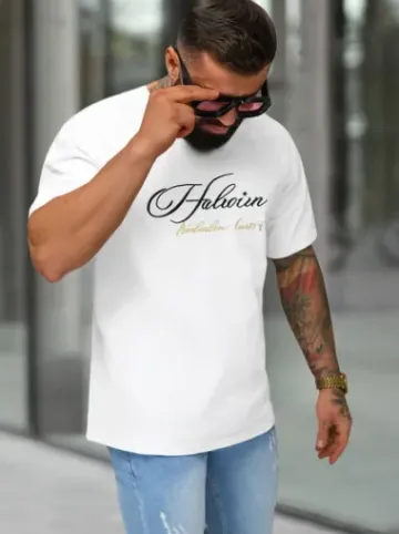 T-shirt męski loose fit biały O/YN2/632^Ozonee Sale