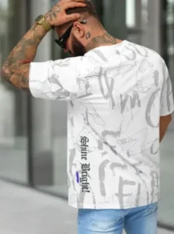 T-shirt męski loose fit biały O/YN2/621^Ozonee Clearance