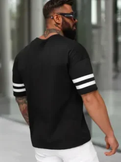 T-shirt męski loose fit czarny JS/8B1372/3^Ozonee New