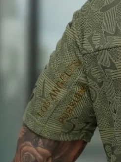 T-shirt męski regular fit khaki O/QQ1568^Ozonee Best
