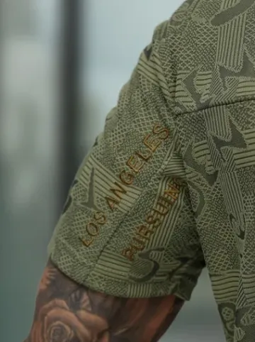 T-shirt męski regular fit khaki O/QQ1568^Ozonee Best