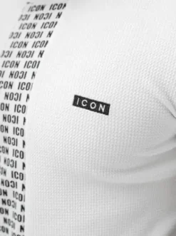 T-shirt męski slim-fit biały O/B1211^Ozonee Clearance