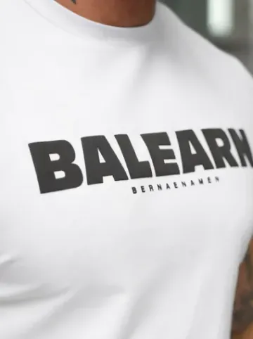 T-shirt męski slim fit biały NB/MT3135^Ozonee Outlet