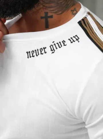 T-shirt męski slim fit biały O/QS11621^Ozonee Sale