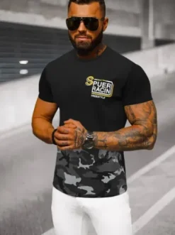 T-Shirt męski szary JS/S985/2Z^Ozonee Hot